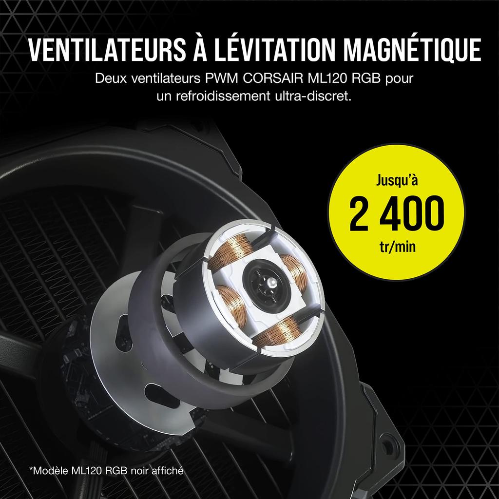 CORSAIR Integrated Simple Water Cooling CPU Cooler 240mm iCUE H100i ELITE CAPELLIX White CW-9060050-WW