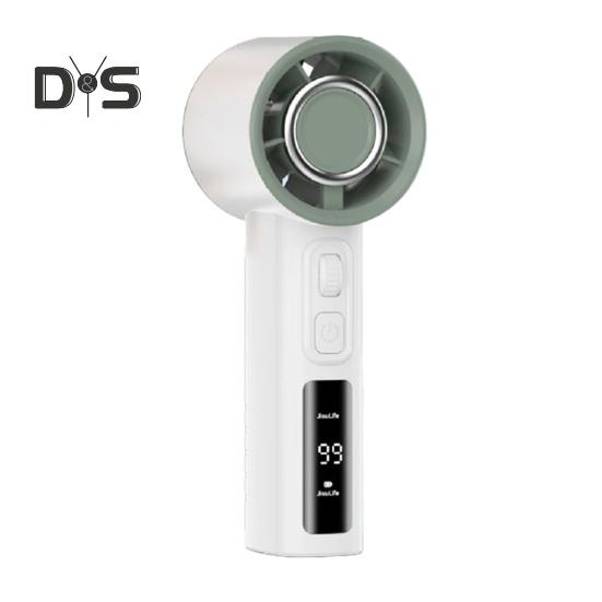 Handlüfter, 100-stufiges, einstellbares LCD-Display, wiederaufladbarer USB-Kühllüfter, tragbarer Mini-Lüfter für die Sommerreise im Freien