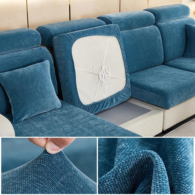 Chenille Sofa Couch Cushion Covers Replacement Chair Cushion Covers Stretch Cushion Slipcovers Furniture Protector Sofa Slipcove
