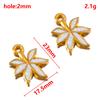2pcs Stainless Steel Enamel Flower Charm Plant Sunflower Rose Daisy Necklace Bracelet Pendant Component DIY Craft Jewelry Making