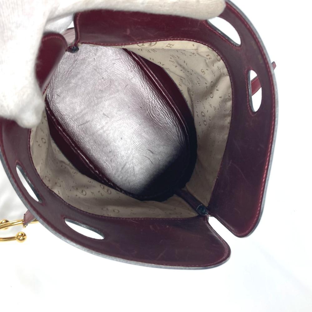 HERMES vintage Alix Crossbody Shoulder Bag Leather Bordeaux Based/GoldHardware