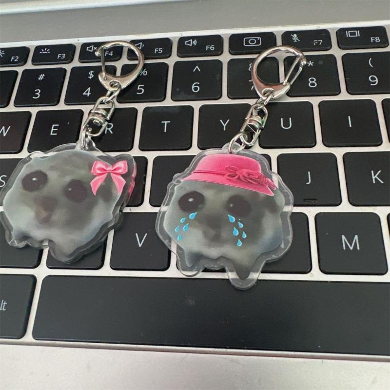 4 Pack Hamster Acrylic Keychain Fashion Bag Charm Stylish Bag Pendant Cartoon Key Rings Suitable for Bag and Keys