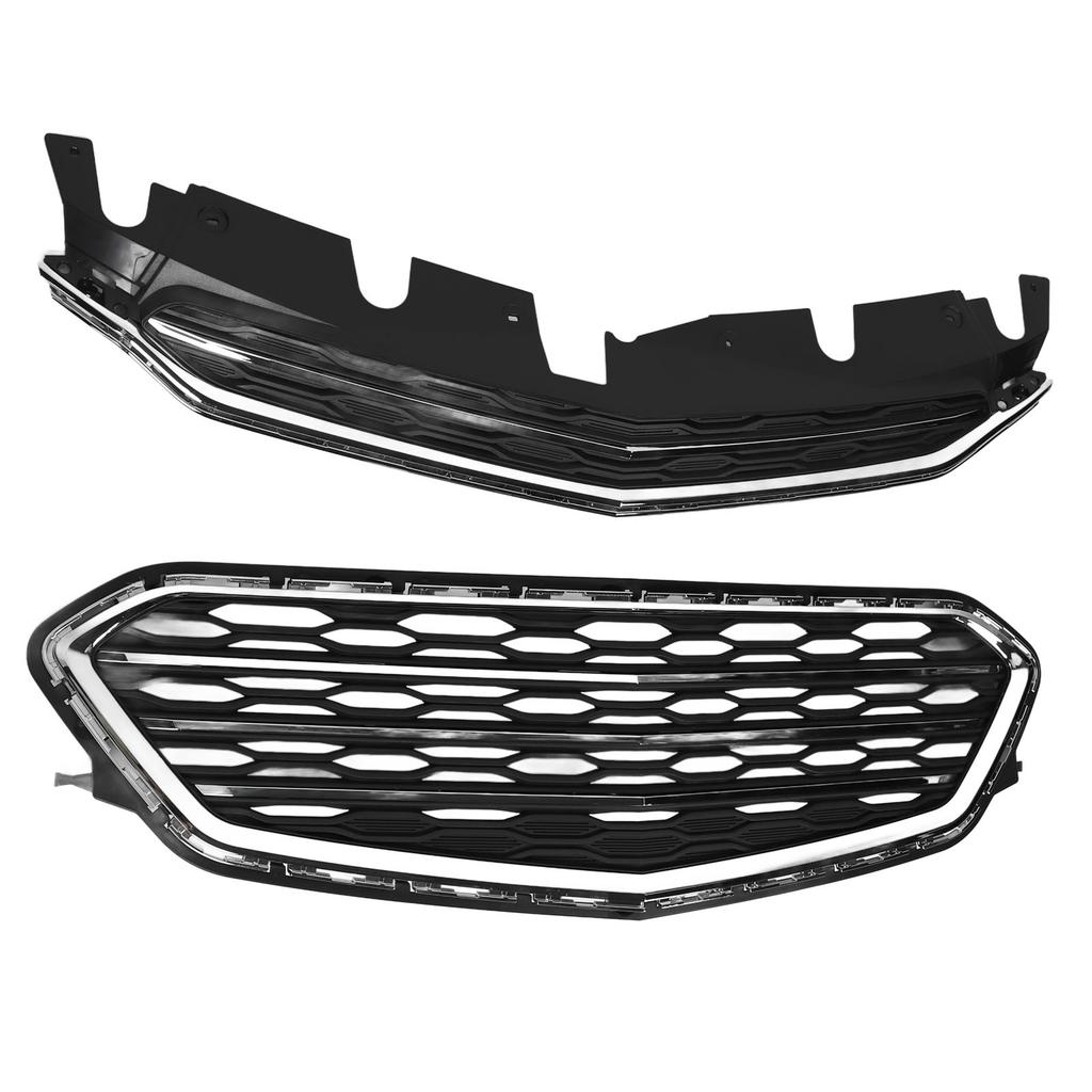 Vorderer Oberer Unterer Kühlergrill 23382107 Verchromte Leisten Stoßfänger Kühlergrill Set Ersatz für