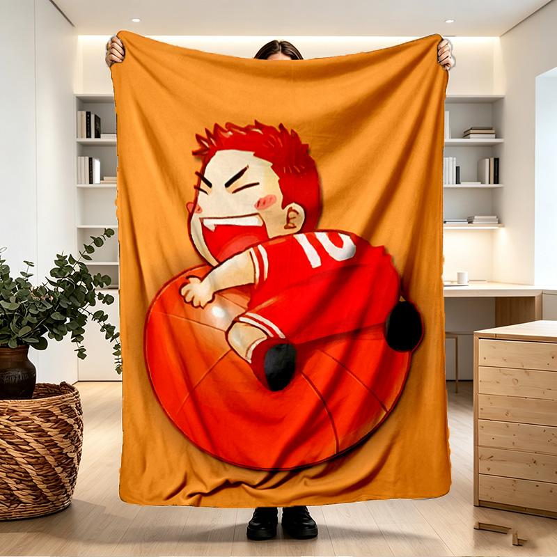 SLAM DUNK Print Blanket - Soft & Comfortable, for Bedroom, Travel, Sofa, Home Decoration - Birthday Christmas Gift for Friend