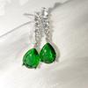 Fashion Classic 925 Sterling Silver Shining Water Drop AAA Zircon Women's Earrings