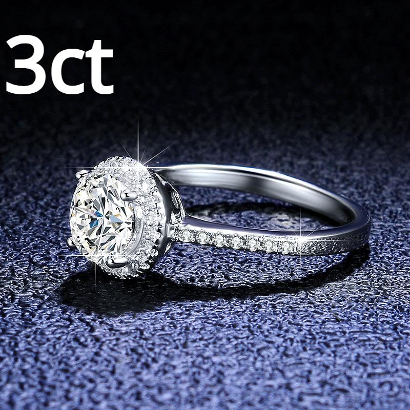 

Кольцо из стерлингового серебра 925 пробы с муассанитом, кольцо Kajia, круглая упаковка в один карат, женское обручальное кольцо с муассанитом, предложение, кольцо с бриллиантом, подарок для подруги 9