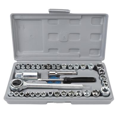 40PCS SAE Metric Socket Set Efficient Universal Fit 14 Inch 38 Inch Drive Socket Set for