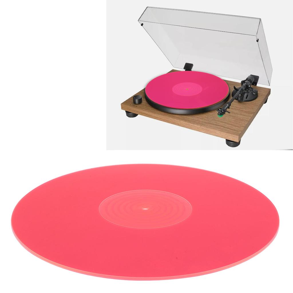 Record Turntable Pad Anti Static Acrylic Improve Sound Quality Professional Turntable Slipmat for 12 Inch Record
