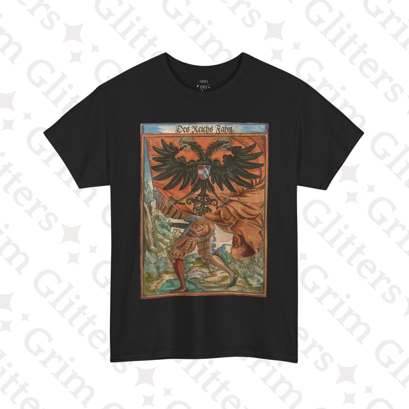 Holy Roman Empire T-Shirt: 1545 Heraldic Double-Headed Eagle Tee L