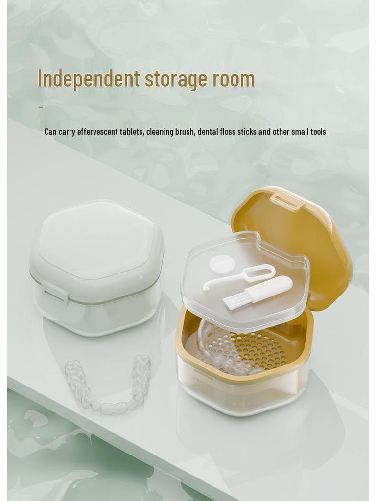 Portable Orthodontic Retainer & Denture Storage Box for All Ages
