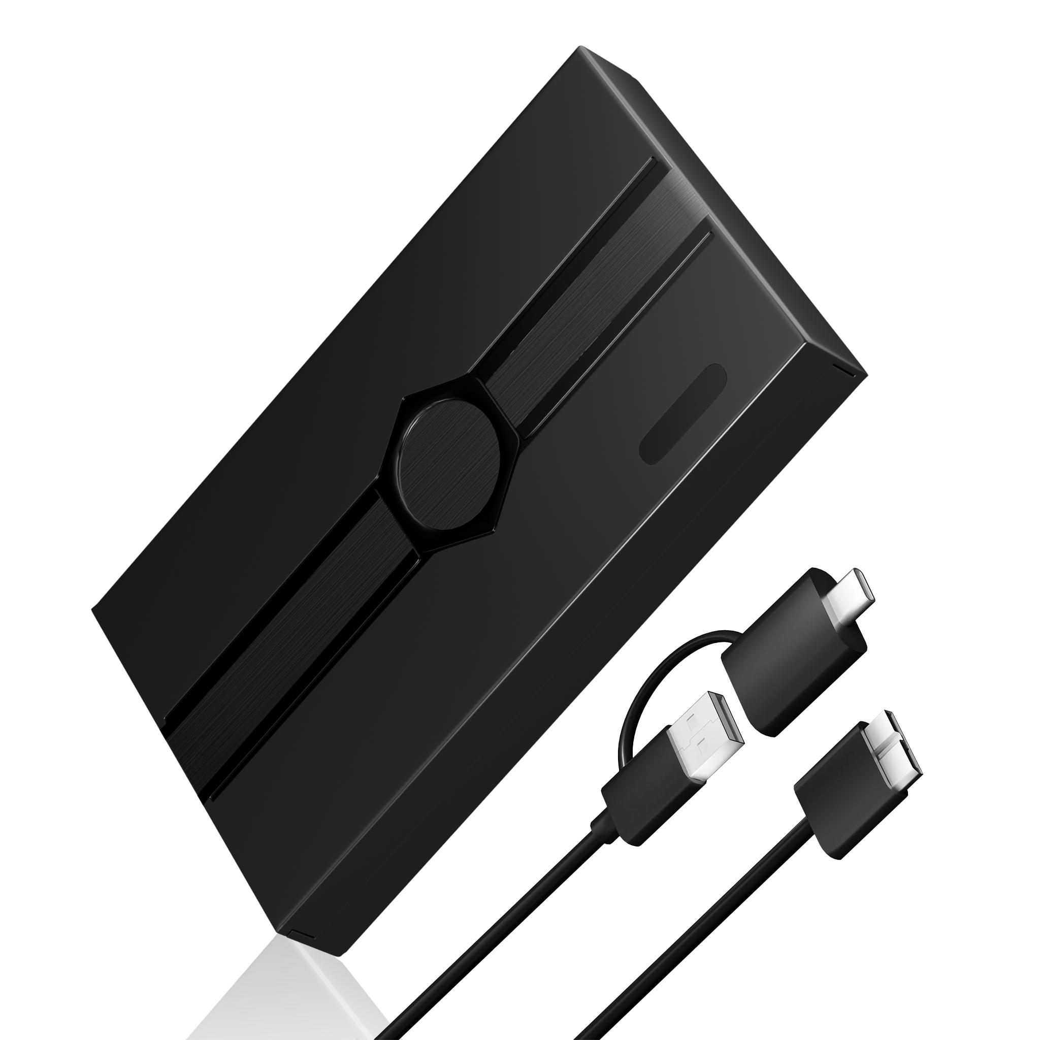 Hard Drive Box, HDD Solid-state Mechanical Hard Drive, Portable External Hard Drive Enclosure 2.5 чёрный
