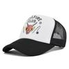 Color Block Cross-border Graffiti Mesh Baseball Cap with Curved Brim