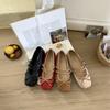 Korean Version of Mary Jane Shoes Women's Head Korean Version of Bow Light Mouth Single Shoes Commuter Low Heel Buckle Fashion Shoes