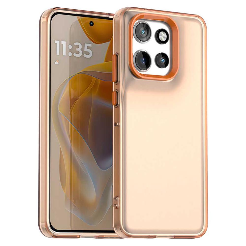 

Чохол для Motorola Edge 50 Neo 5G/S50 5G PC+TPU+PET Матовий Протиударний Задня Кришка Телефону Orange