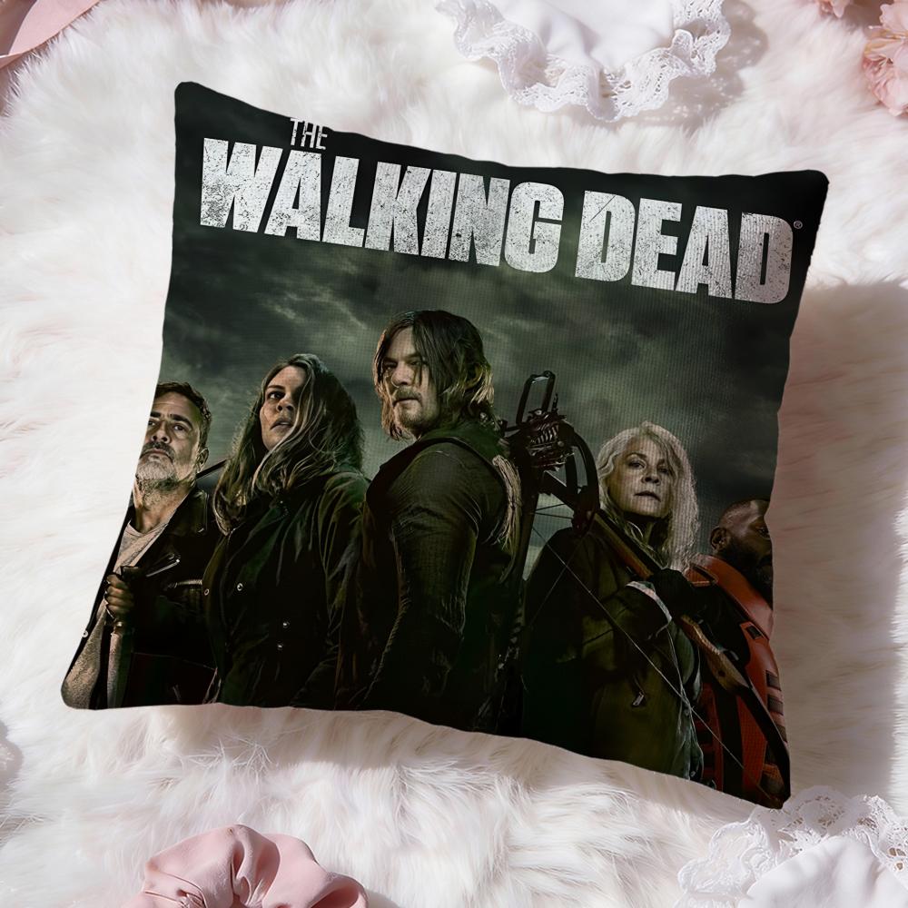 The W-walking dead Cushion Cover Premium Comfort Reversible Pillow Cove -Two in One Design for Any Room & Car Interior