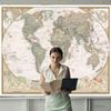 The Vintage World Map,Painting Retro Decorative Hanging Picture Wall Art Poster, School Supplies Home Decor,Travel Supplies