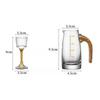BR12ML Gold Leaf Wine Glass Luxurious Drinkware Crystal Golden Foil Shot Glass Whiskey Flagon Thick Bottom Spirits CupsEY