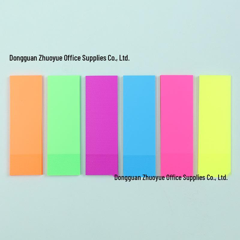 Colorful Transparent PET Sticky Notes with Strong Adhesion for Students and Office Use