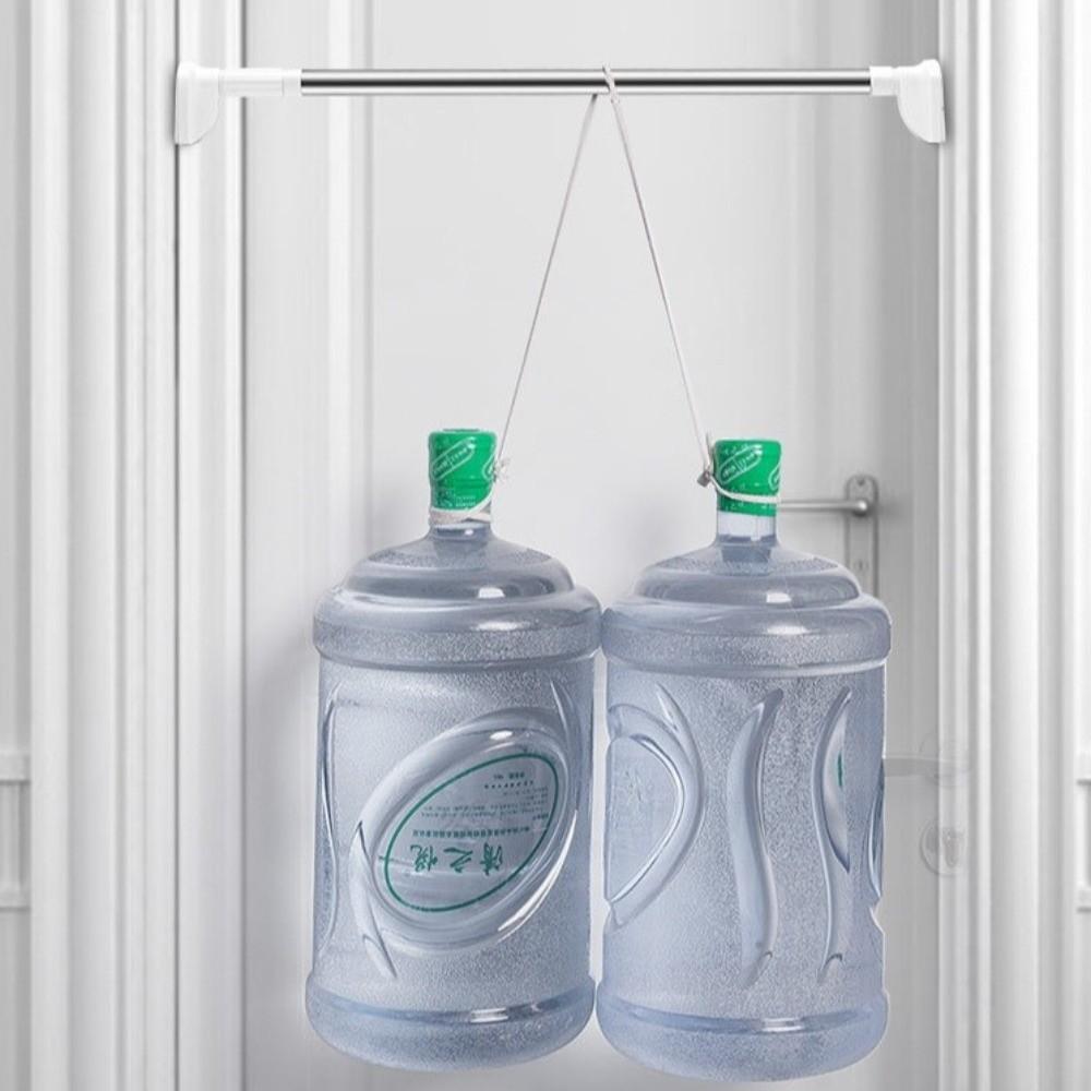 Steel Telescopic Rod Punch-Free Clothes Rail Hanger Durable Shower Curtain Rod  Household