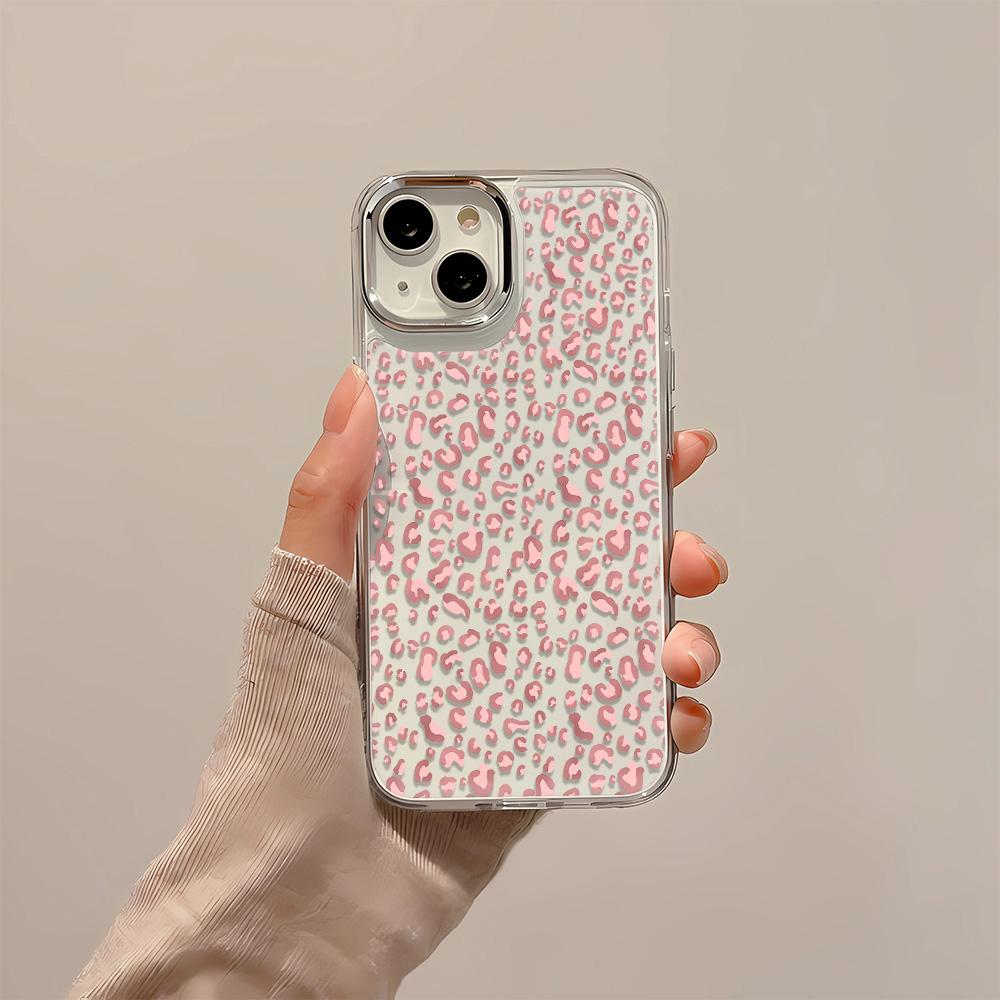 Girl Heart Pattern Phone Case For IPhone 12 13 11 Air 16 15 14 17 Plus Pro Max Shockproof Wildness Cover Leopard Print Funda