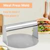 Runde Smash Burger Presse aus Edelstahl Hamburger Patties Fleischpresse Form für Deli Rindfleisch Pressplatte Stampfer Küchenzubehör