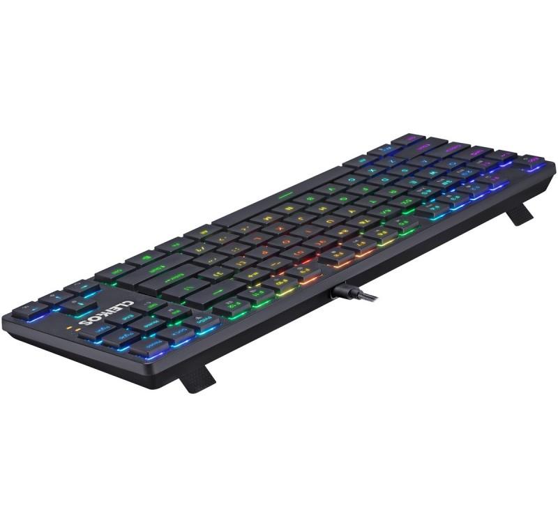Wireless Keyboard Defender CLEIKOS GK-135 Mechanical Bluetooth + 2.4 GHz + Cable Gaming RGB Outemu