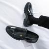Nappe Frange Formale Pelle Nera Scarpe con Plateau da Lavoro per Uomo Stile Britannico Scarpe Brogue Uomo Scarpe da Cerimonia da Uomo