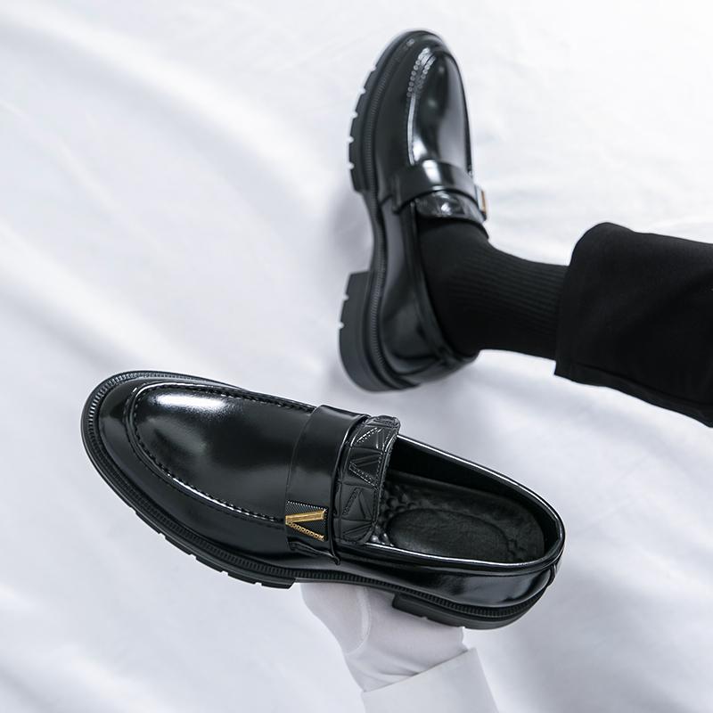 Nappe Frange Formale Pelle Nera Scarpe con Plateau da Lavoro per Uomo Stile Britannico Scarpe Brogue Uomo Scarpe da Cerimonia da Uomo