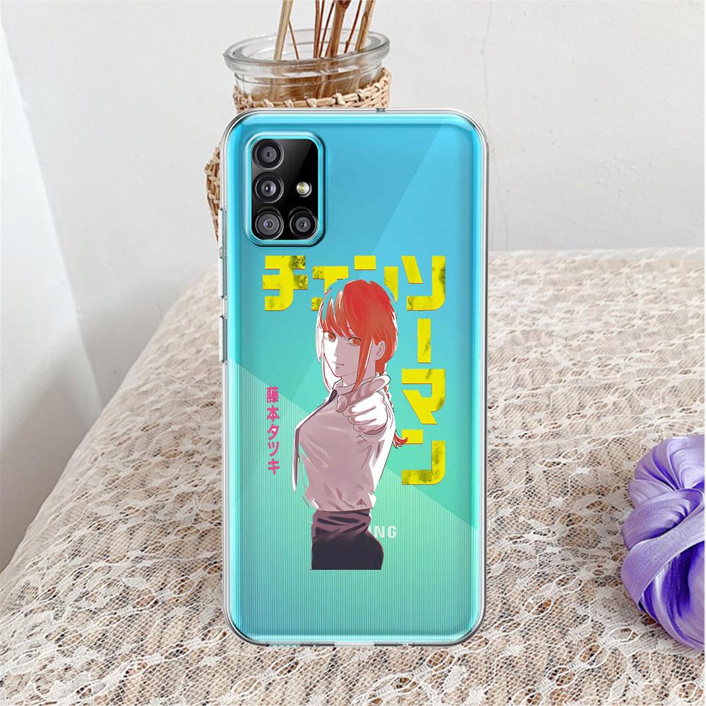 Soft Case For Samsung Galaxy A52 A12 A51 A32 A21s A22 A71 A31 A41 A53 A13 A02s A11 A72 A33 Clear Phone Cover Chainsaw Man Power