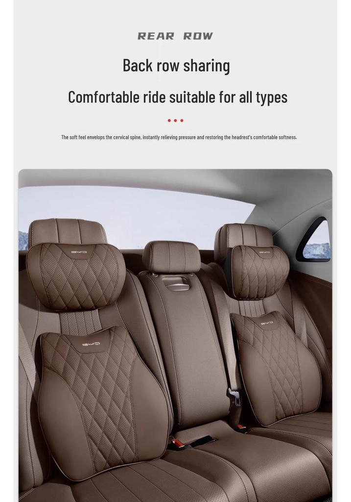 BYD Han EV Headrest Neck Pillow & Lumbar Support Cushion for Tang DMI/Qin Plus DMI/Song L