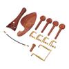 4 4 Wood Violin Parts Tailpiece Chinrest Tuning Pegs Metal Tail Post Set Violin Accessories