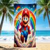 1Pc Super Mario Rainbow Sky Beach Towel, Quick Dry, Multi-Use for Beach Pool Gym Yoga Home Travel, Christmas, Halloween, Xmas Gift M928783