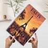 Paris Journe Dore Travel Printing Poster Customized Retro Wall Art Vintage Metal Signs for Room Office Decoration Gaming House