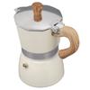 Moka Coffee Pot Octagonal Aluminum Classic Portable Hand Brewing Coffee Maker Moka Pot for Camping Home Use White 6 Cups