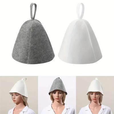 Verdickte Wollfilz Duschhaube Haarturban Schnell Handtuchtrocknende Hüte Filz Saunahut Herren Trockene Saunahaube für Mann XYM005