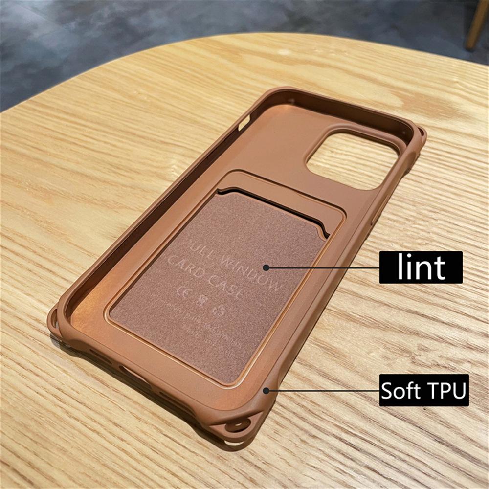 X Four Corners Anti-drop Card Mobile Phone Case Apple 17PROMAX Anti-drop Mobile Phone Case Silicone Card Case 13PRO Suitable
