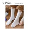 5 Pairs of Sports Socks for Men and Women with The Same Paragraph Thin Spring, Summer and Autumn Models of Mid-calf Socks Embroidery Socks Sports