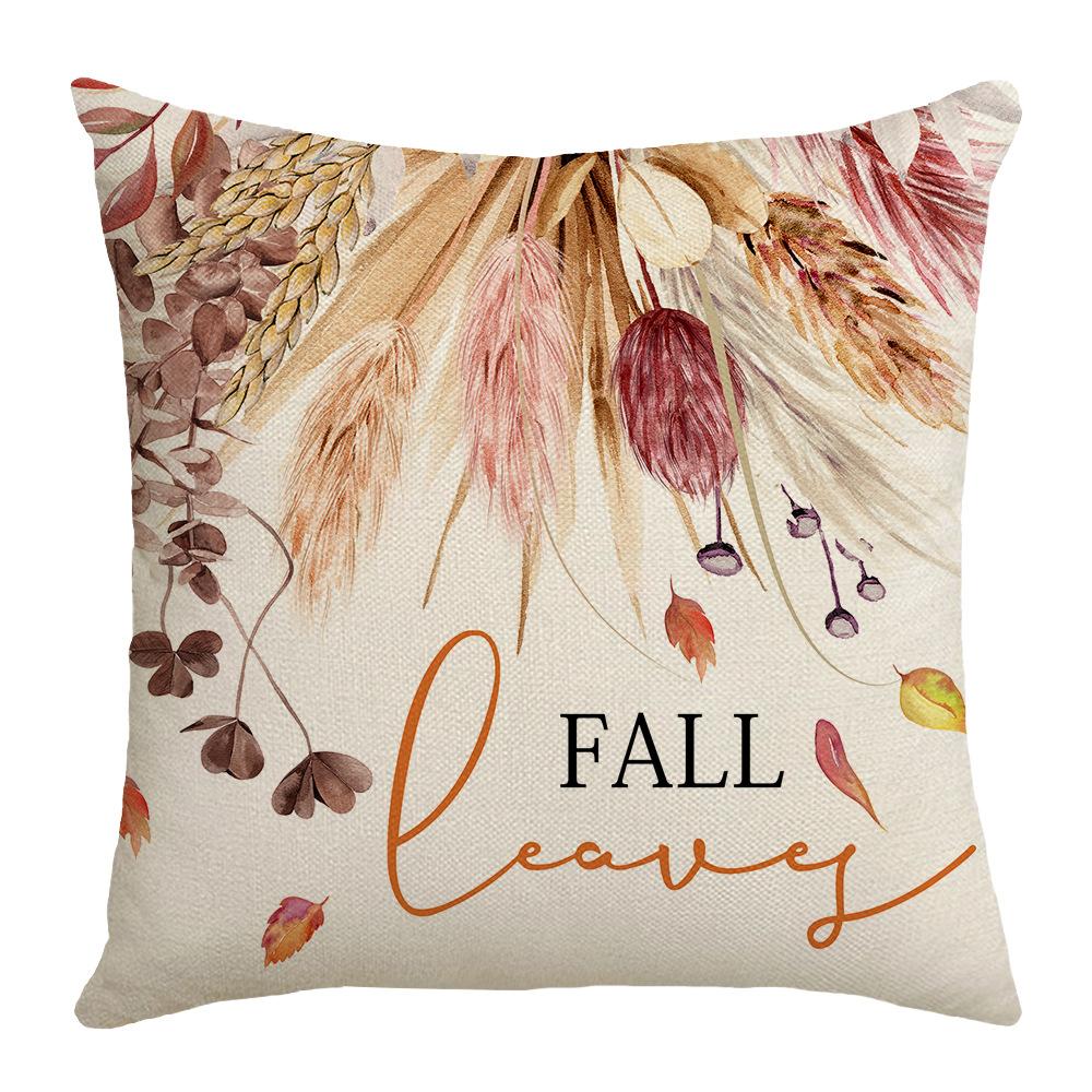 New Thanksgiving Autumn Cushion Pumpkin Maple Leaf Sunflower Home Cushion Pillow Cover