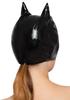 Schwarz Level - Vinylmaske mit Katzenohren Schwarz SL