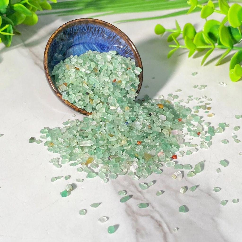 Natural Crystal Crushed Stones - Birthday Gift for Women, Potted Plant & Fish Tank Decor, Crystal Ornaments, Wishing Bottle