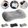 Ultralight Inflatable Pillow Flocking Neck Ergonomic PVC for Office Nap Outdoor Camping Travel Backpacking
