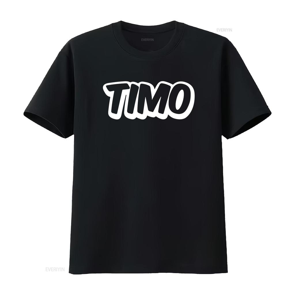 Timo Name Boy T Shirt Print Pattern Fun Design Vintage Washed Unisex Comfortable Top For Everyday Wear Versatile Streetwear