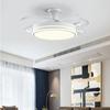 36 „42“ 48 „Moderne intelligente Deckenventilatorlampe Haushalts-Deckenventilator mit Gleichstrommotor und Licht Faltbare LED-Luftkühlerlampe