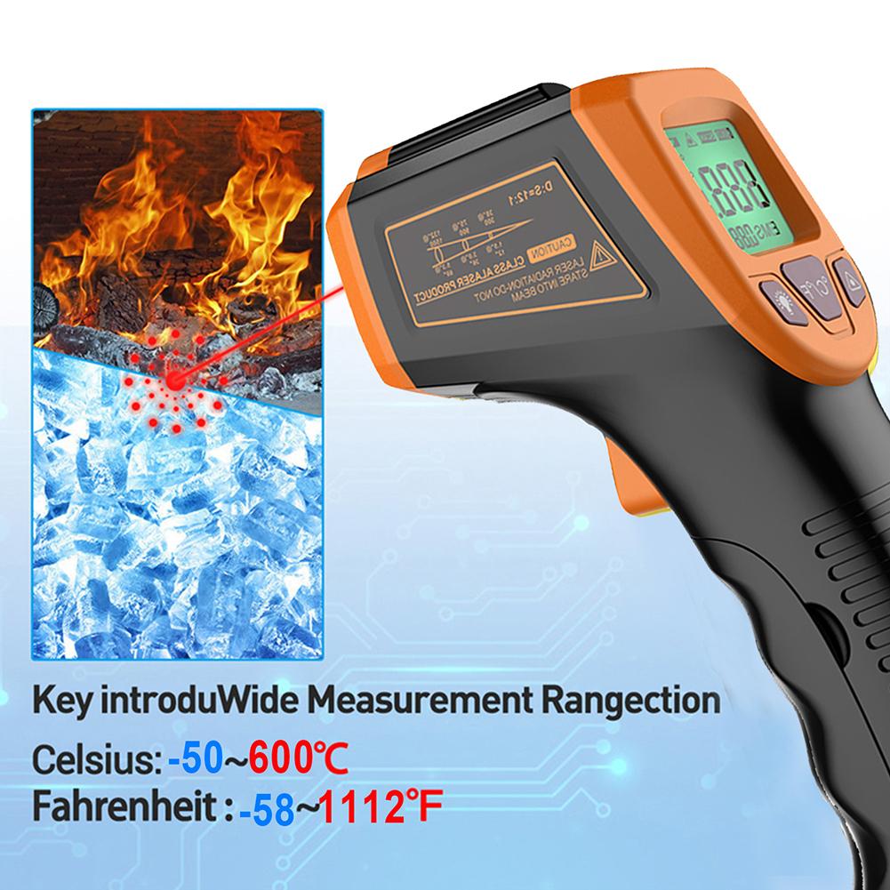 GM320S Industrial Thermometer -50~600℃ Non Contact Laser Point IR Laser Pyrometer Infrared Handheld Thermometer Tool