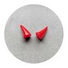 Halloween Party Costume Props Anime Red Horns for Hair Clip Cosplay Props Headwear