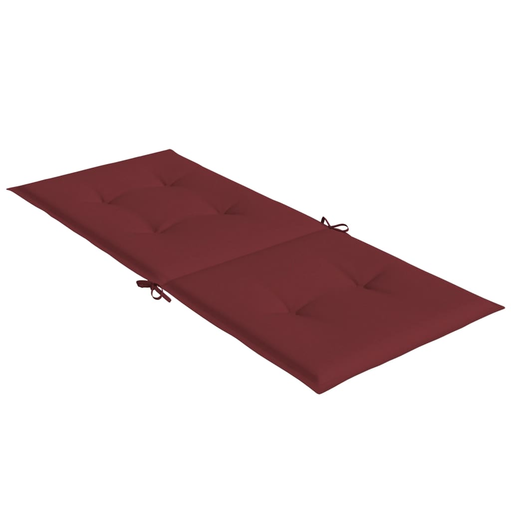 High Back Chair Cushions 2 Pcs Melange Wine Red 120x50x4 Cm Fabric