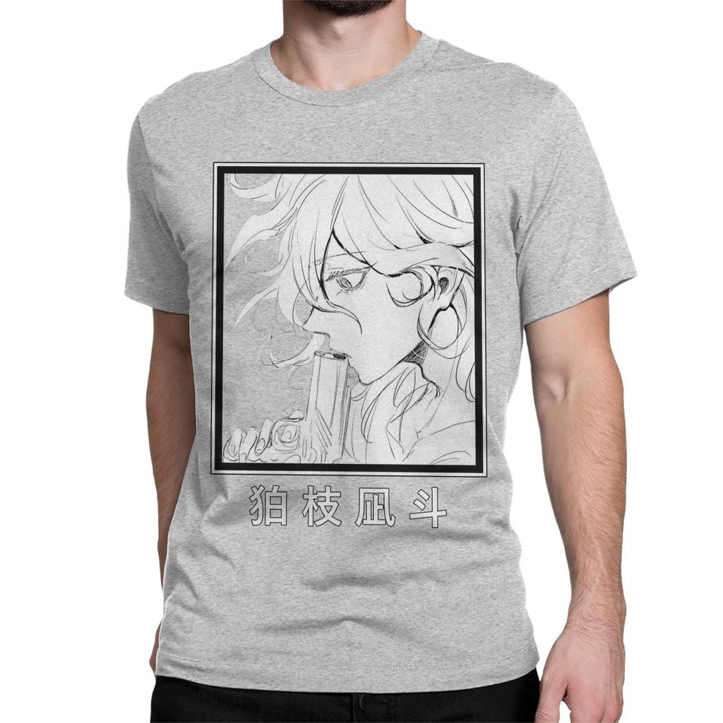 Nagito Komaeda Gun Manga TShirts for Men Women Danganronpa Awesome Cotton Tee Shirt Crewneck Short Sleeve T Shirts Clothes