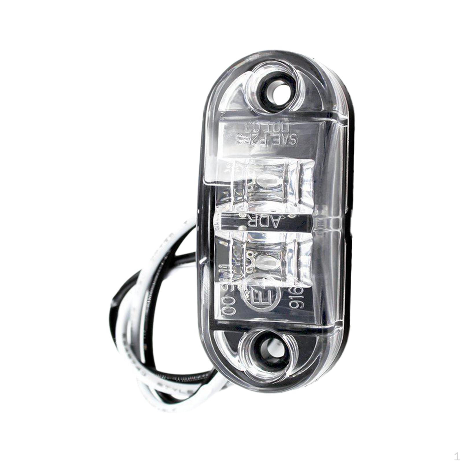 12V 24V LED Trailer Side , Waterproof External Lights Boat Marine for Lorry RV White