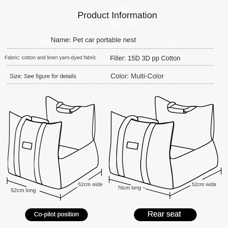 Four Seasons Canisă universală pentru mașină pentru câini de dimensiuni mari Ladă pentru mașini Canisă pentru câini Tip mâner pentru transport Scaun auto Accesorii pentru animale de companie