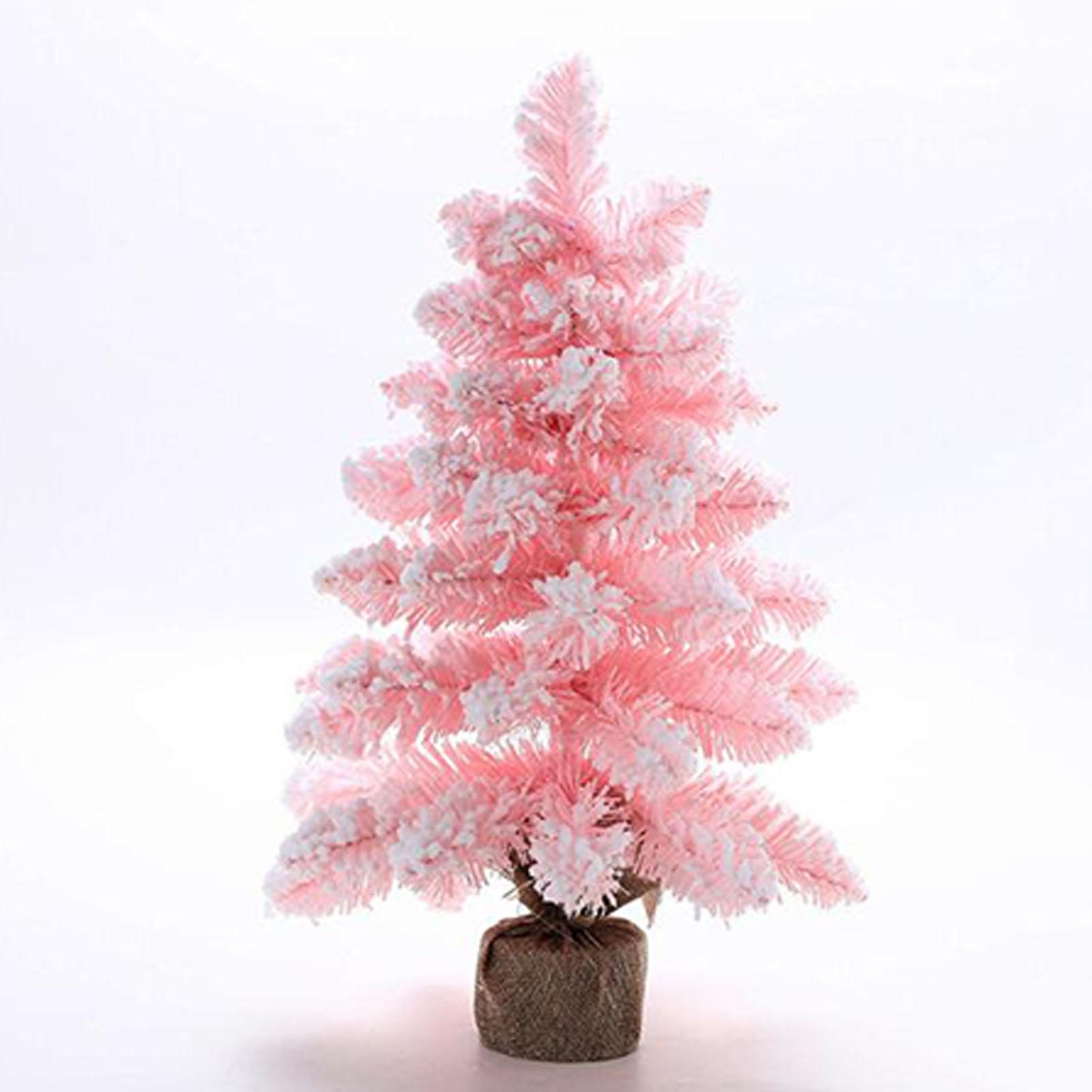 

Настільна різдвяна ялинка, декоративна мила мила ПВХ, компактна міні-рожева різдвяна ялинка для домашньої кав ярні